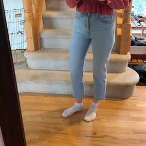 Levi’s wedgie straight light wash jeans